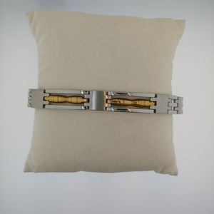 Stainless Steel Two Tone Men's Braclet
